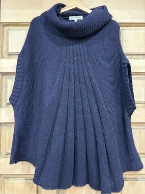 Lineamaglia purple cowl neck knit sweater cap
